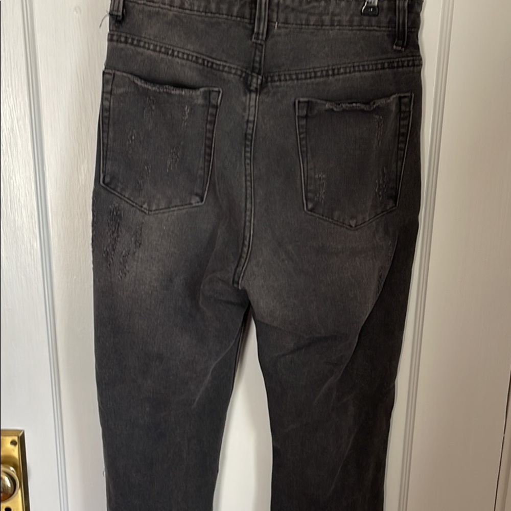 Princess Polly black distressed jeans size 6